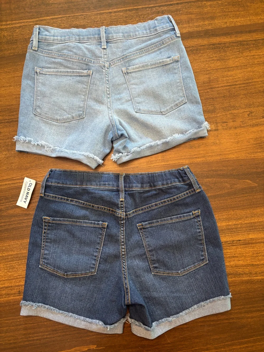 Old Navy girls Denim Shorts - Light Blue & Dark Blue bundle of 2 size 14 slim